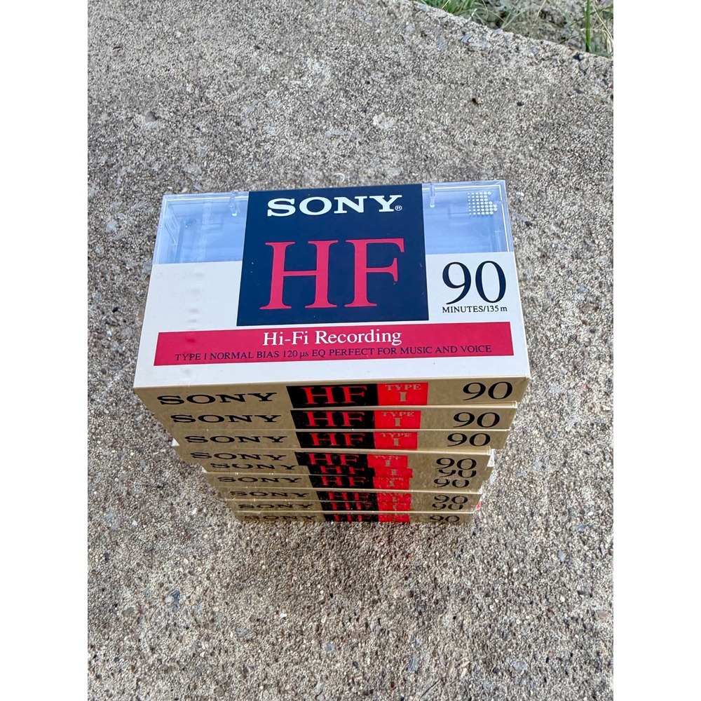 Lot of 9 Sony HF 90 Blank Audio Cassette Tapes Type I Normal Bias Sealed New